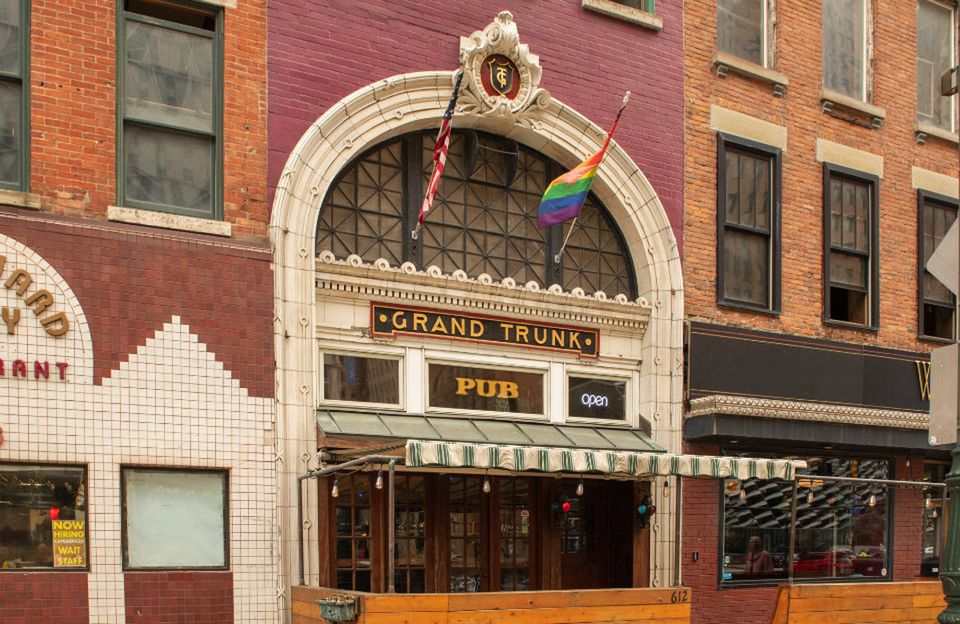 A Grand Trunk Pub bejárata