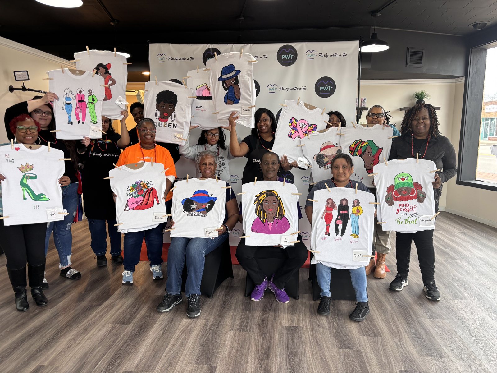 Party with a Tee: T-shirt painting party at Party with a Tee