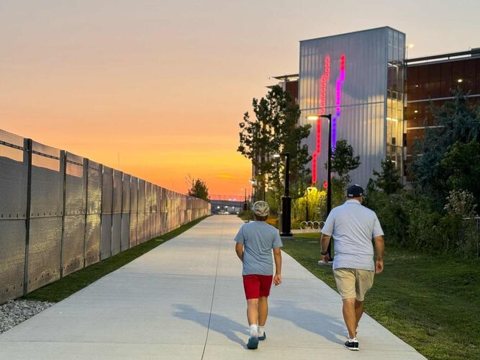 Southwest Greenway: Southwest Greenway at sunset