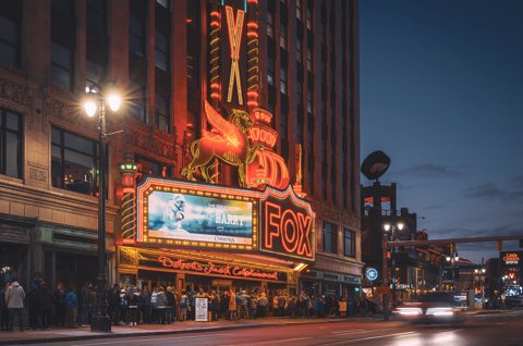 The District Detroit: Fox Theatre, one of the district's venues