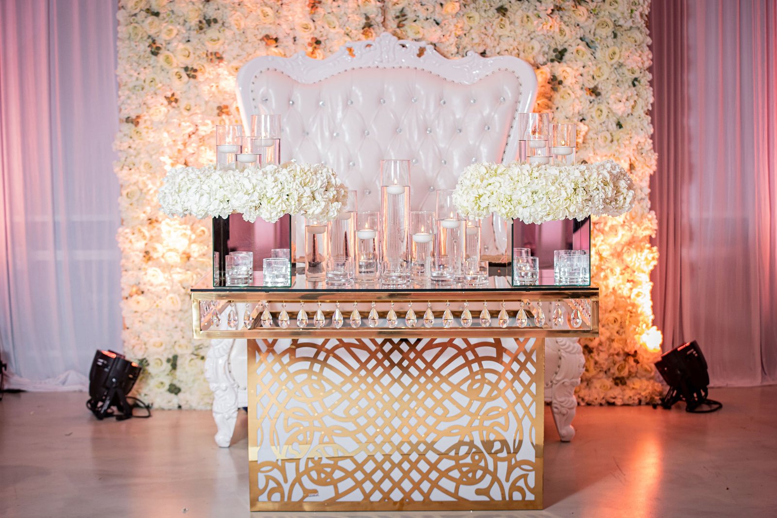 The Golden Mirage: Golden Mirage decorated event room