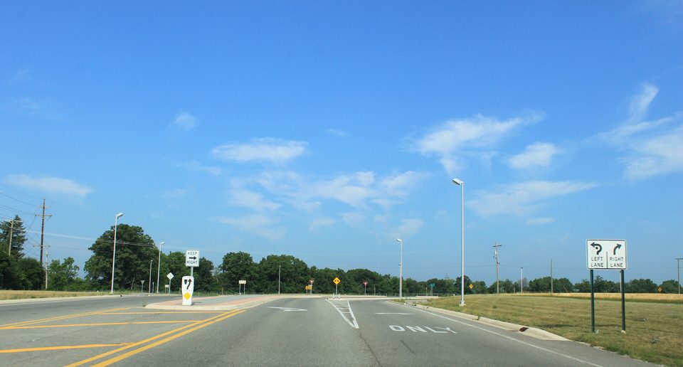 A roundabout on Geddes Road
