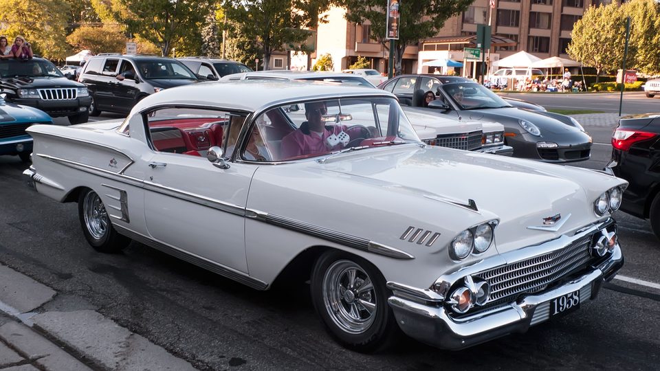 A 1958 Chevrolet Impala at the Woodward Dream Cruise