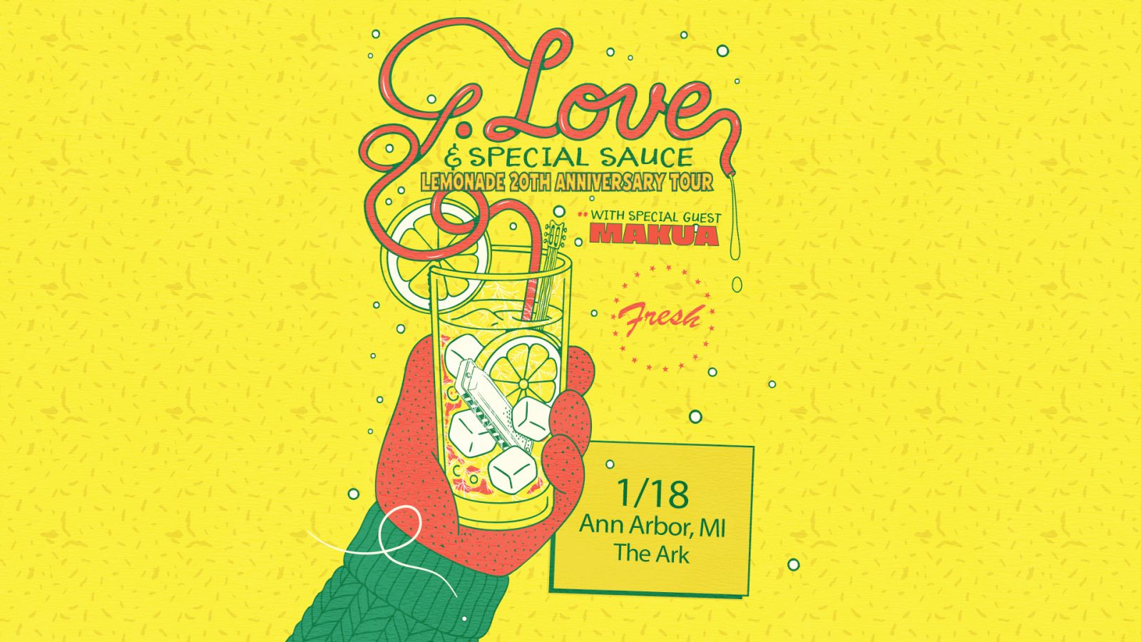 G. Love & Special Sauce koncertje Ann Arborban — Szervezői kép