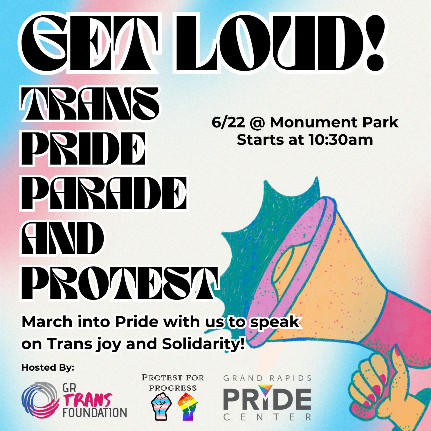 ✨Get Loud! Trans Pride Parade & Protest — Organizer image