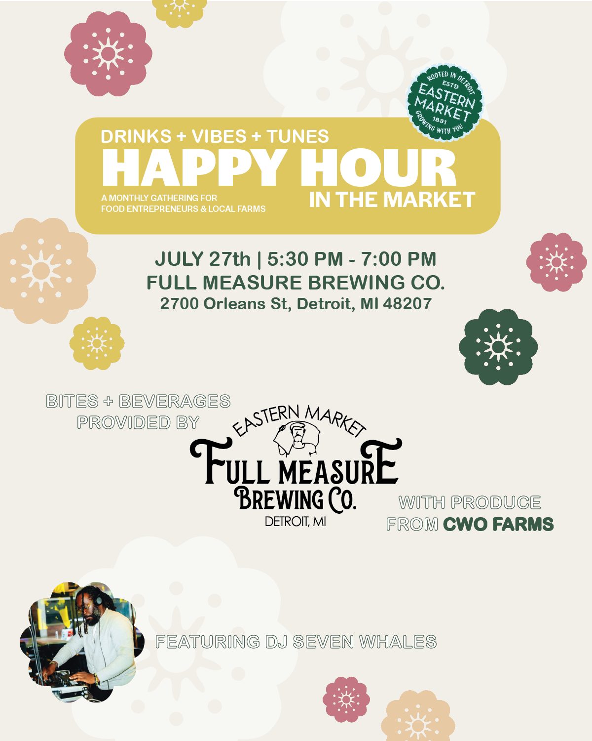 Happy Hour in the Market (July) — Organizer image