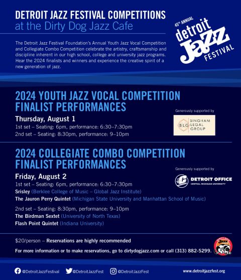 Detroit Jazz Festival verseny — Szervezői kép