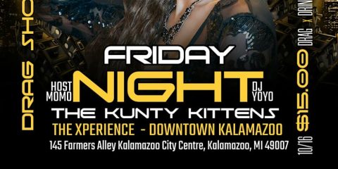 Péntek esti drag-show a Kunty Kittens-szel Kalamazooban — Szervezői kép