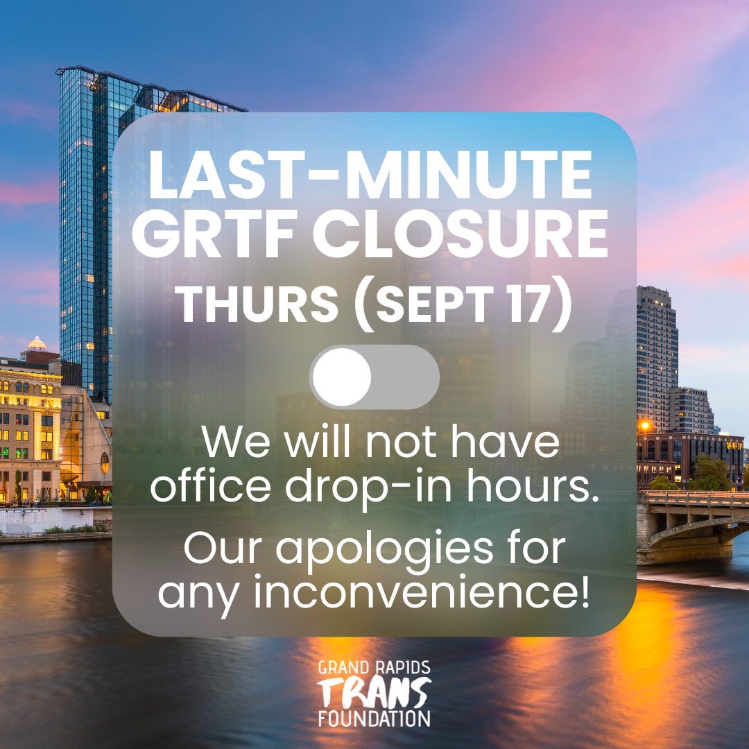 GRTF office is closed — Organizer image