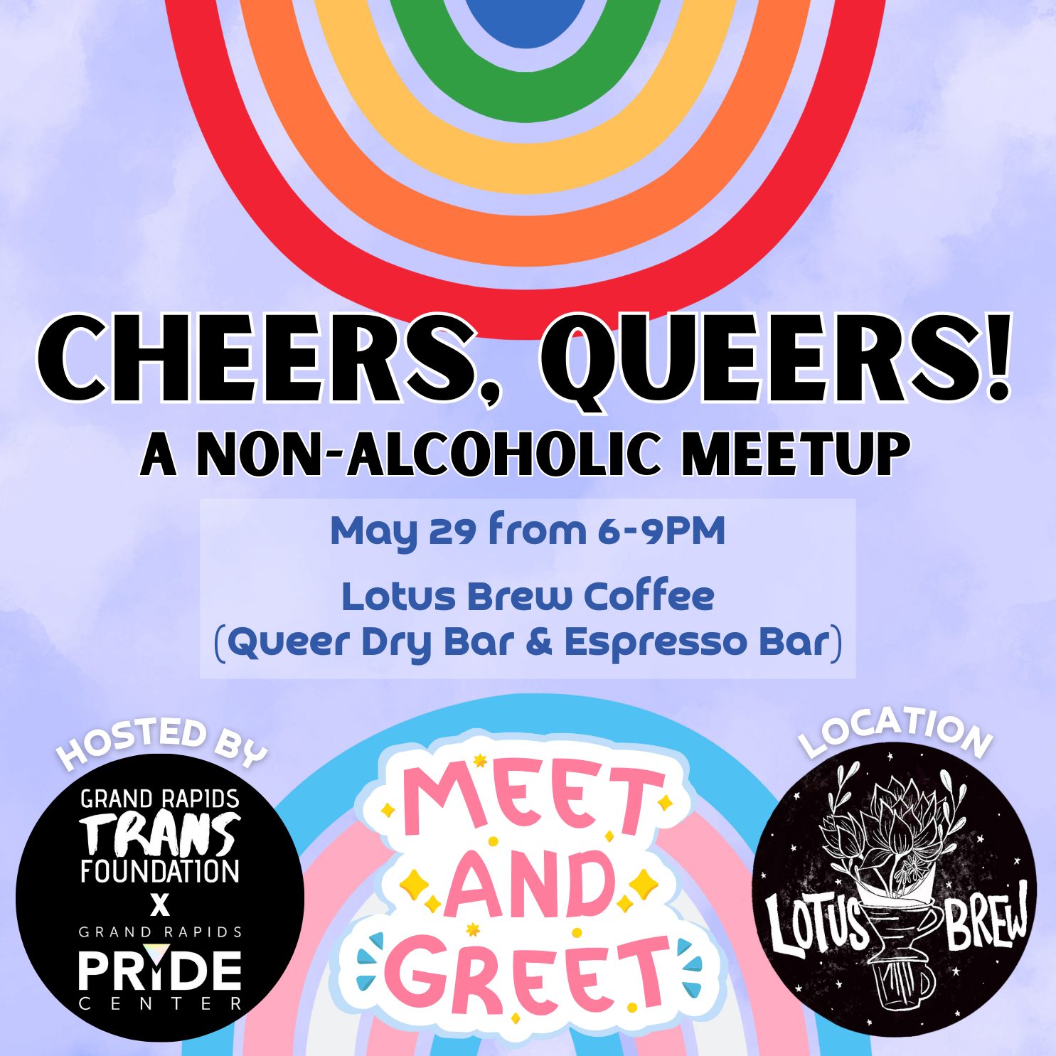 ✨”Cheers, Queers!” A Non-Alcoholic Meetup — Organizer image