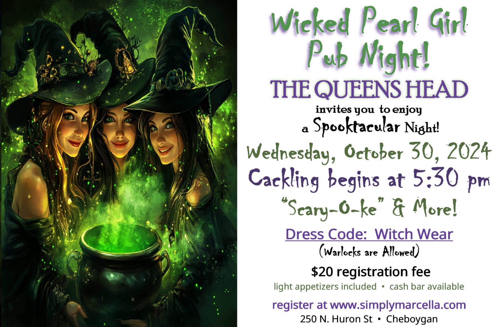 $20 Wicked Pearl Girl Pub Night — Organizer image