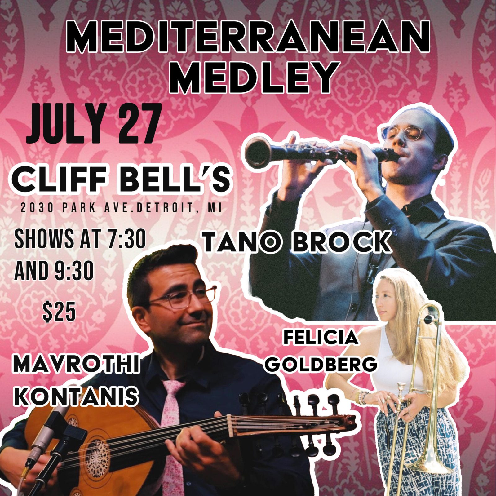 Mediterranean Medley at Cliff Bell’s — Organizer image