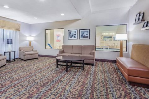The lobby seating area