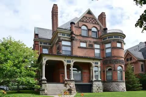 One of the inn's turreted brick Victorian houses on East Ferry Street