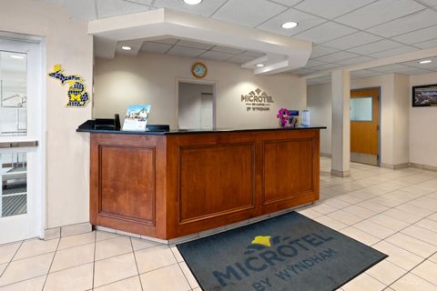 The front desk in the lobby