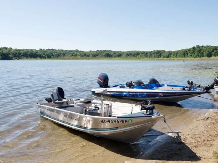 Boats at the lake shore