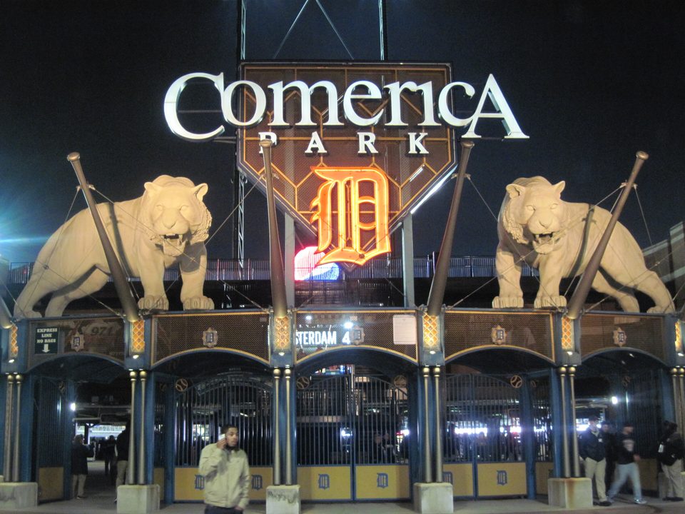 Fifth Third Park — Front entrance of the ballpark (as Comerica Park)