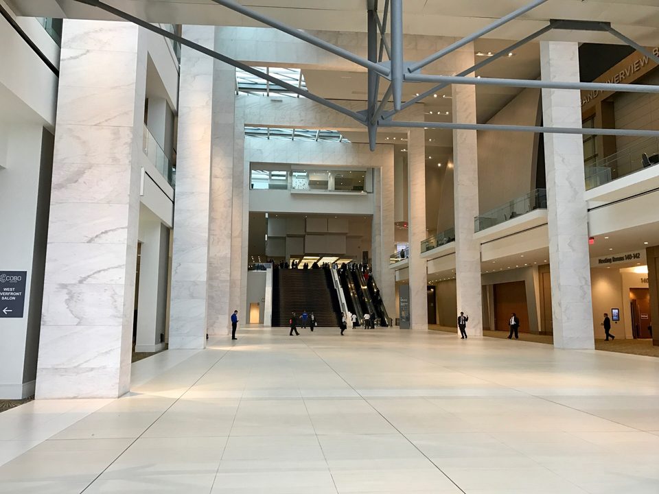 Huntington Place — Riverfront glass atrium (2017)