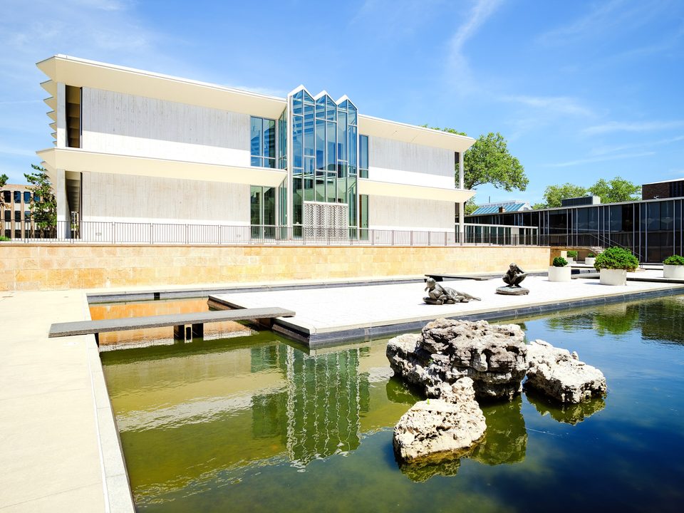 McGregor Memorial Conference Center — McGregor Memorial Conference Center and reflecting pool, July 2025