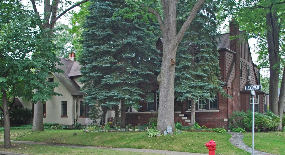 A street in the historic district east of Woodward