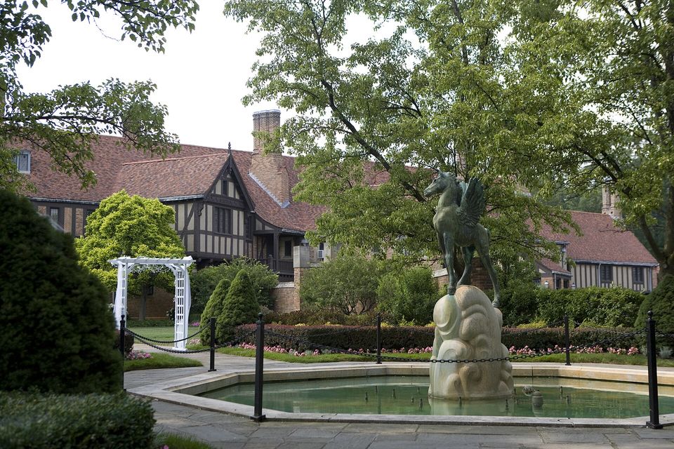 Meadow Brook Hall seen from the garden