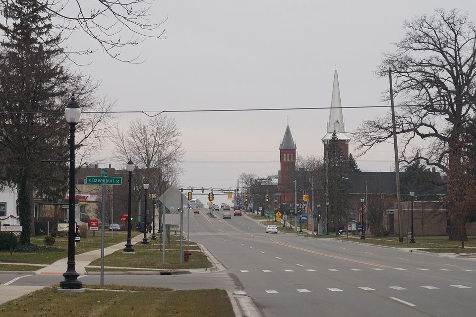 Michigan Avenue with its church steeples