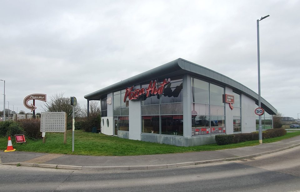 An empty Pizza Hut in England after the 2025 administration, Truro