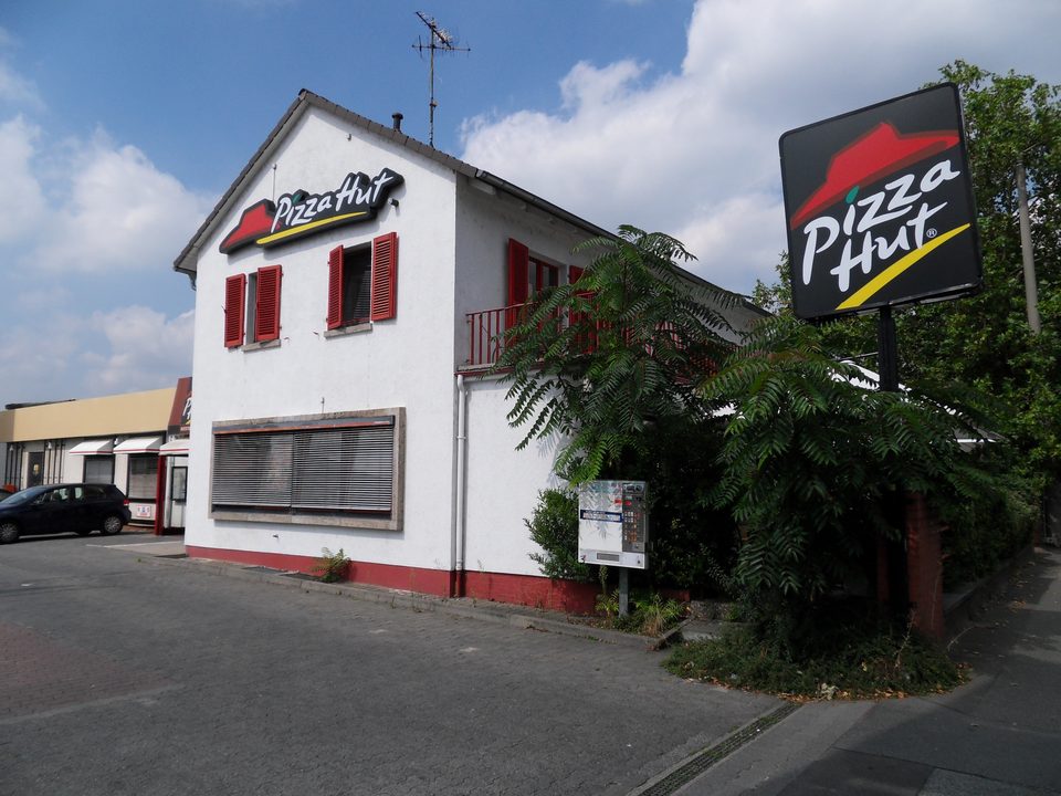 A Pizza Hut in a small house in Wiesbaden, Germany