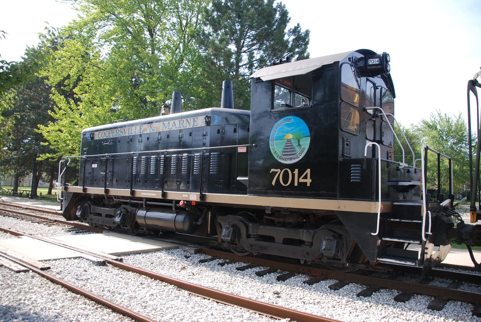 Locomotive 7014 coupled to the train in Coopersville, ready to go (2012)