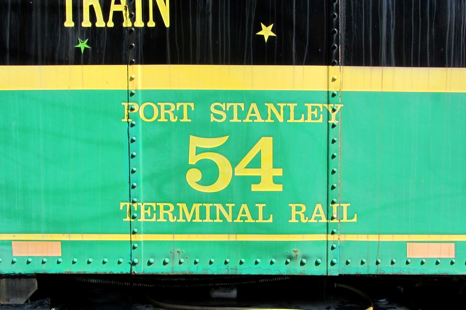 One of the railway's historic passenger cars, a rebuilt caboose (2012)