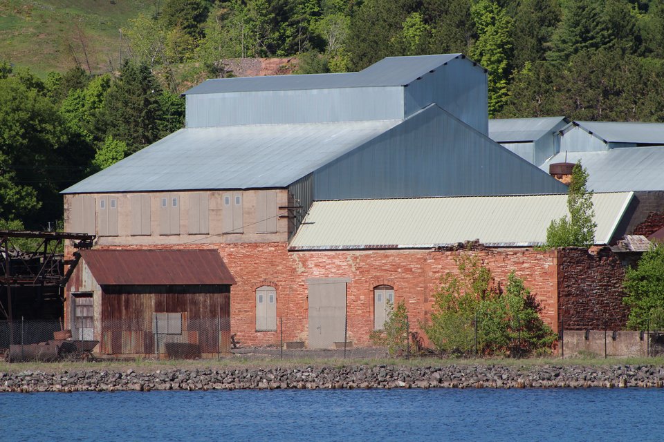The reverberatory furnace building at the Quincy Smelter (2018)