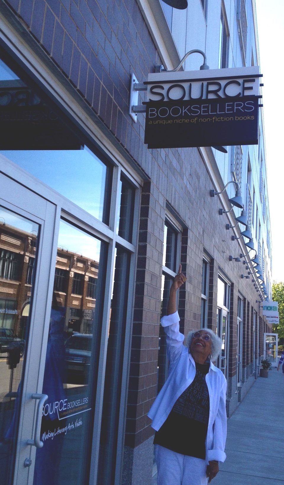 The Cass Avenue entrance with the Source Booksellers sign