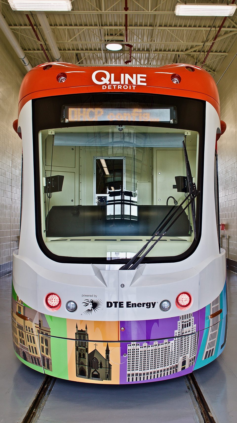 The streetcar’s front in May 2017