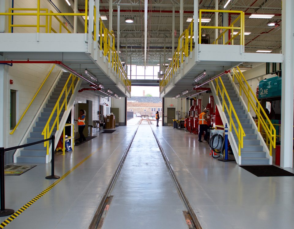 Inside the maintenance facility, May 2017