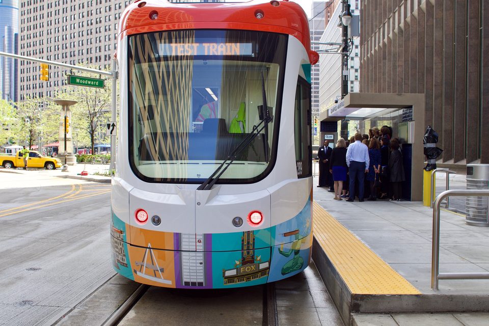 A test run at Campus Martius, eleven days before opening (May 2017)