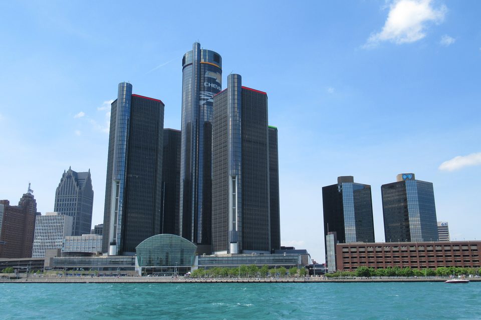 The river side in May 2022: the waterfront podium and the two river-facing office towers are what the redevelopment would remove