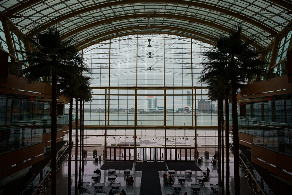 The Wintergarden’s river-facing glass wall, with the water and Windsor outside (2015)